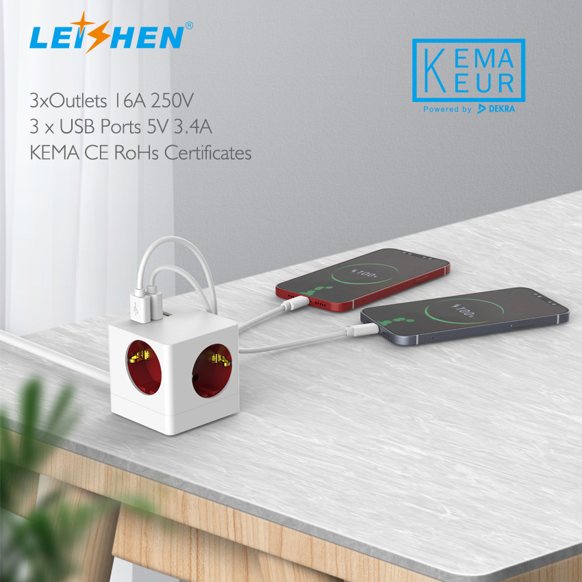 魔方插座POWERCUBE美标英规欧标接线板外贸排插批发采购"