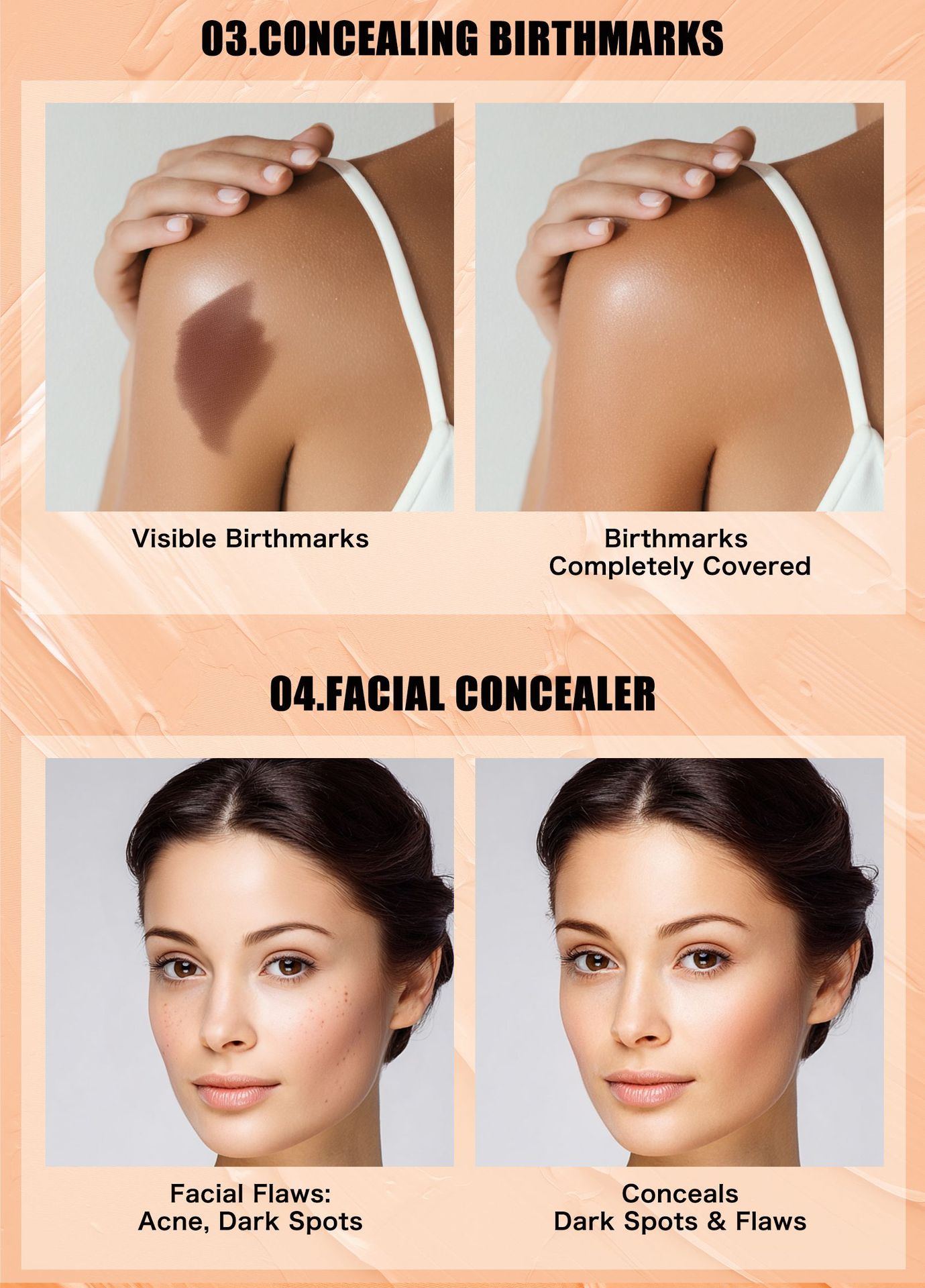 Hellokiss Eraser Abdeckstift Doppelseitig Wasserfest Für Gesicht_voghion.com