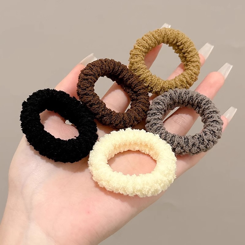 Alta elasticidad gruesa y gruesa cuerda de cabeza de anillo de cabello para mujeres 2025 nuevo otoño y invierno alta cuerda de cabello de cola de cabello atada banda elástica de cabello