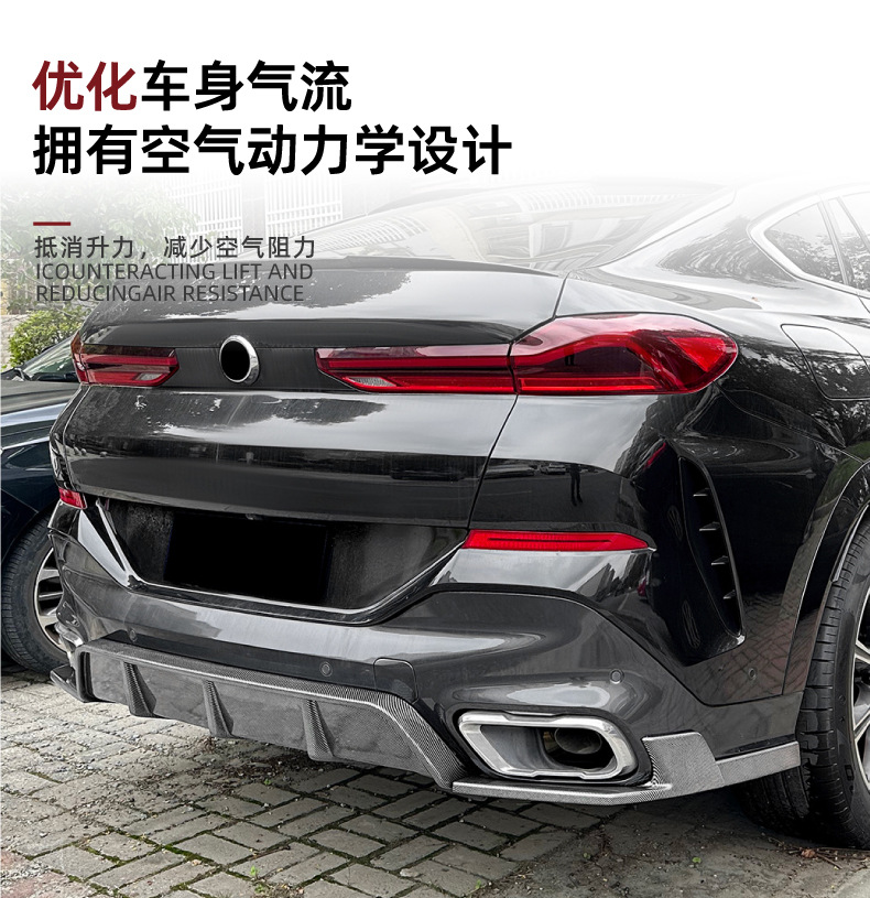 Suitable for Bmw X6 G06 2019+ Mp Model Rear Lip Spoiler Exterior Modification Accessories