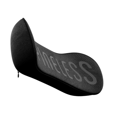 Soft Bone Car Lumbar Support Breathable Backrest Lumbar Pillow Ergonomic Support Car Seat Large Lumbar Cushion (Waist support) - black