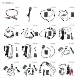 批发12VUSB5V聚光小功率汽车导光光纤用七彩氛围灯LED迷你光源器