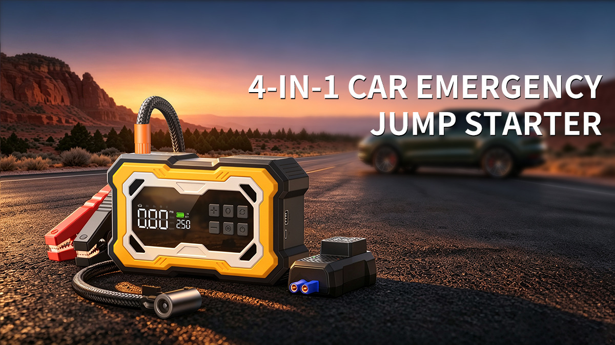 [NC9] Cross-border car emergency starting power supply and air pump integrated power bank, multifunctional portable battery jump starter