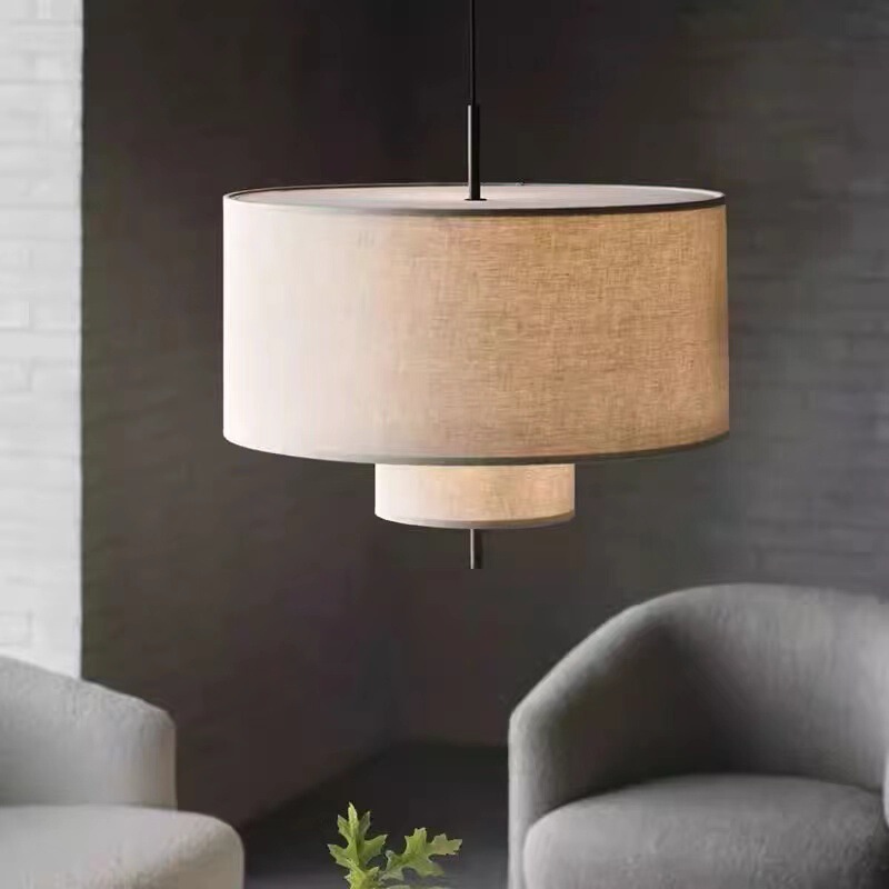Minimalist Style Creative Simple New Chinese Style Living Room Lamps Bedroom Restaurant Homestay Hotel Linen Fabric Chandelier Minimalist Style Creative Simple New Chinese Style Living Room Lamps Bedroom Restaurant Homestay Hotel Linen Fabric Chandelier