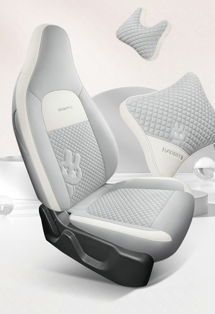 New zero run T03 special seat cover to3 four seasons GM seat cushion all-inclusive linen fabric seat cover cartoon