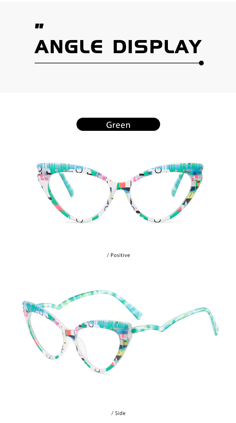55g Weight Full Frame Glasses Structure Glasses Classification PC Lens Material Butterfly Frame Glasses Style Daily, Street Occasion Color Block Pattern All Seasons Season Unisex Gender Vintage Style, Simple Style Style Vintage Style Simple Style Color Block PC Butterfly Frame Full Frame Optical Glasses 8