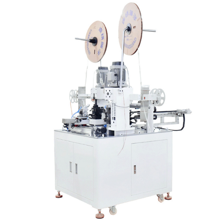 全自动五线双头端子机 排线电子线裁断剥皮扭线打端沾锡压接机