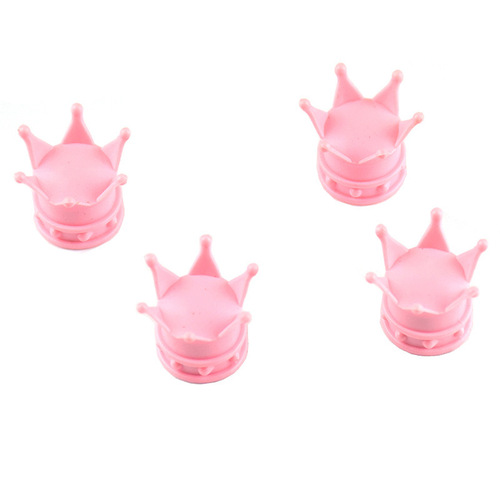 Car Tire Modification Crown Air Chuck Cover Plastic Electroplated Copper Core Crown Valve Stem Cap Cross-border