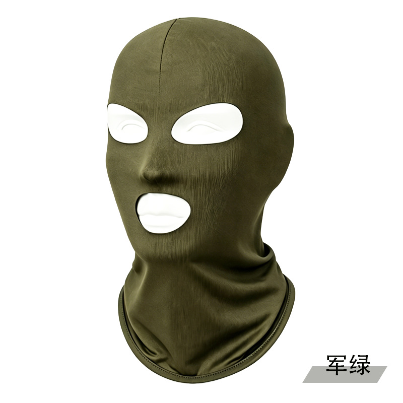 Ciclismo máscara de hielo protector solar respirante al aire libre polvo protector de cuello facial cubierta de cabeza para hombres y mujeres máscara de secado rápido a prueba de viento de verano