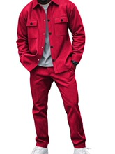 X 34176 Men's Suede Jacket Pants Set ��Ƥ����װ ŷ���羳
