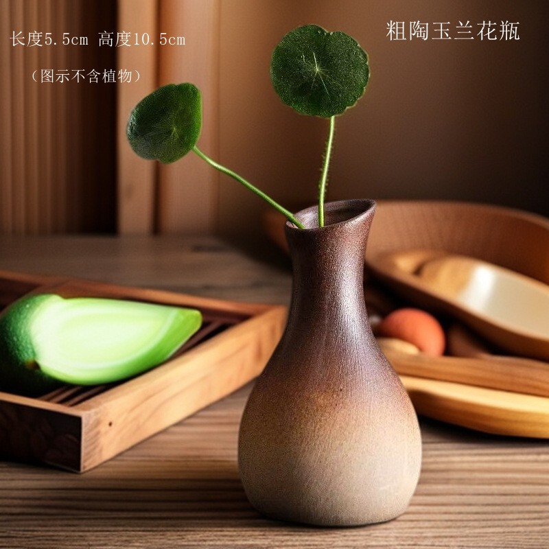 Antique Wood-Fired Hydroponic Flower Vessel, Stoneware Vase, New Chinese Decorative Ornaments, Antique Vase, Chinese Style Exquisite Ornaments