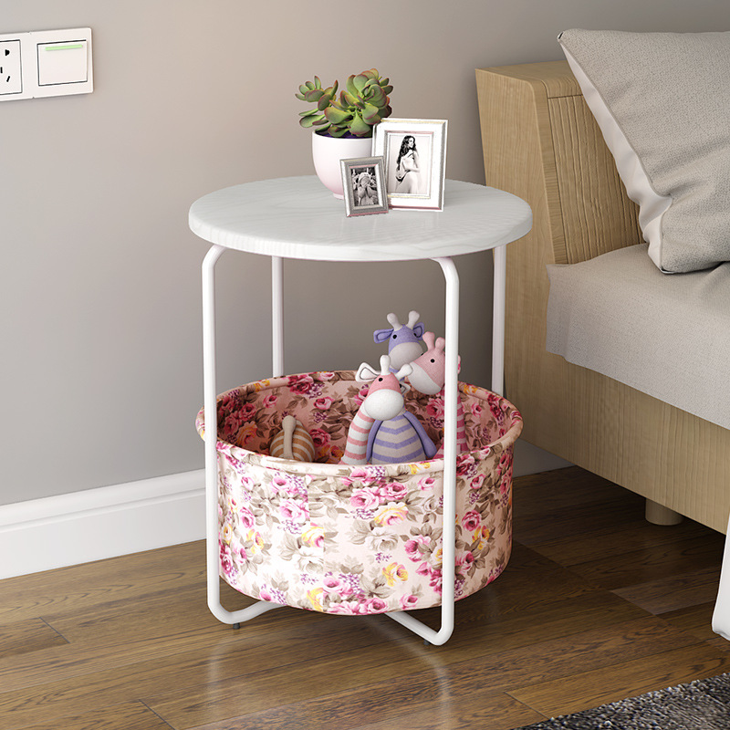 흰 나뭇결 + 꽃 천 포켓 (2 레이어)