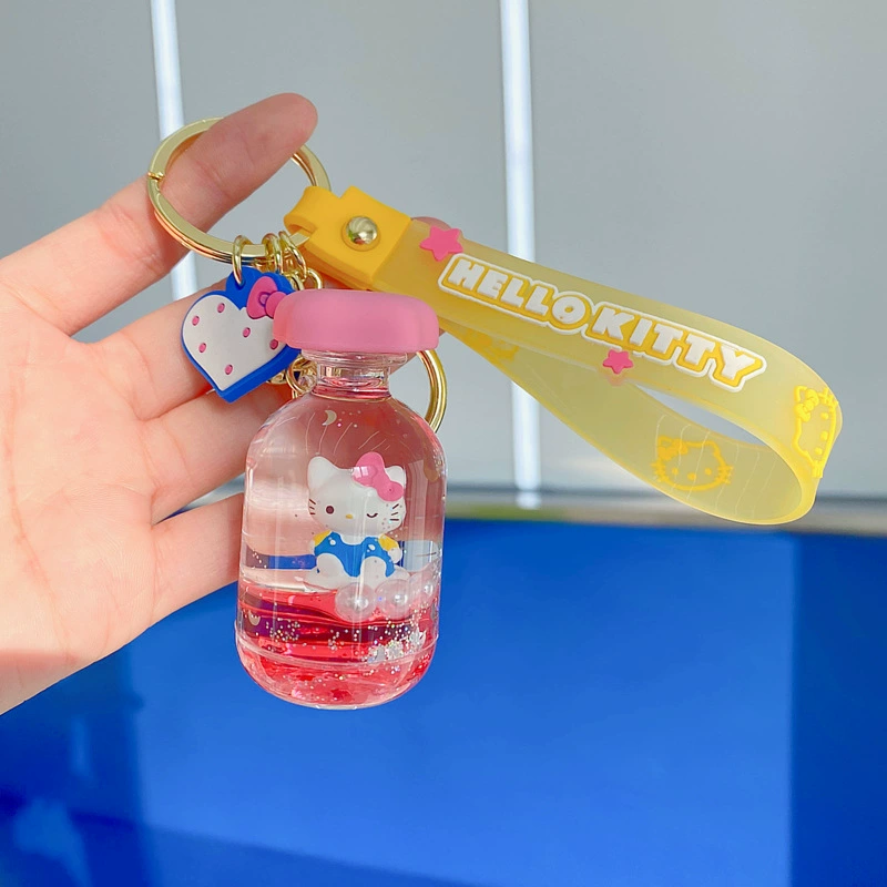 Sanrio, оригинальный мультяшный брелок, для автомобильных ключей, подвеска, аксессуар, высококачественный стиль