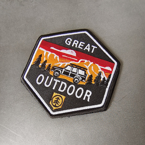 Outdoor camping hiking mountaineering campfire embroidery Velcro badge backpack decorative cloth patch tactical badge