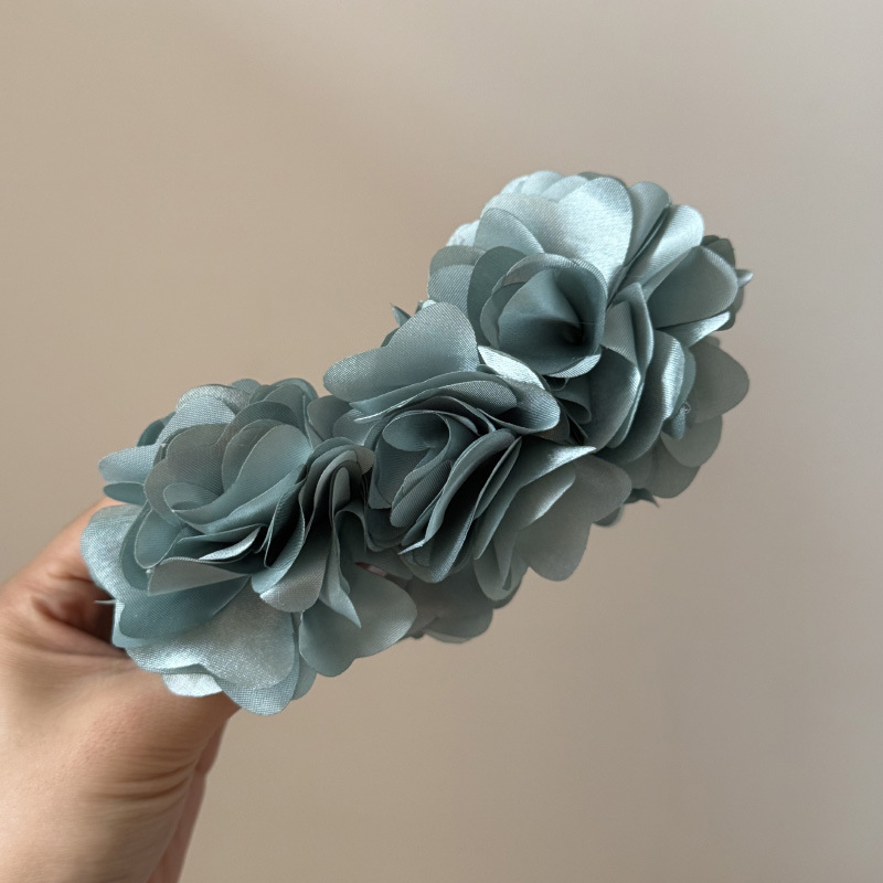 薄荷蓝绿色易梦玲花朵香蕉夹女森系发夹扭扭夹盘发抓夹发饰|undefined