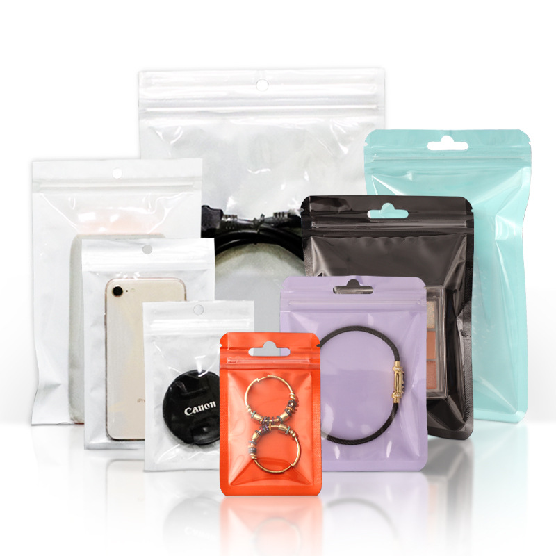 Bolsa de embalaje de cable de datos BOLSA DE TELÉFONO MÓVIL Shell ziplock bolsa de sellado de plástico película de perlas Yin y Yang bolsa de hueso bolsa de perlas de tamaño pequeño