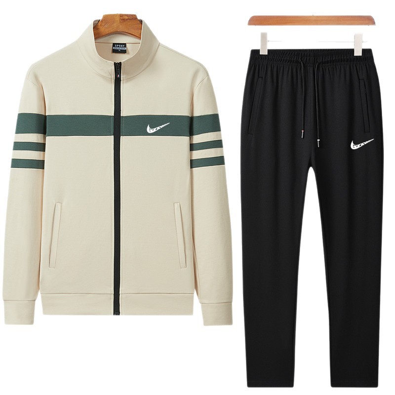 Chaqueta masculina de primavera y otoño delgada coreana delgada chaqueta de tendencia joven guapo cosido casual dos conjuntos de hombres