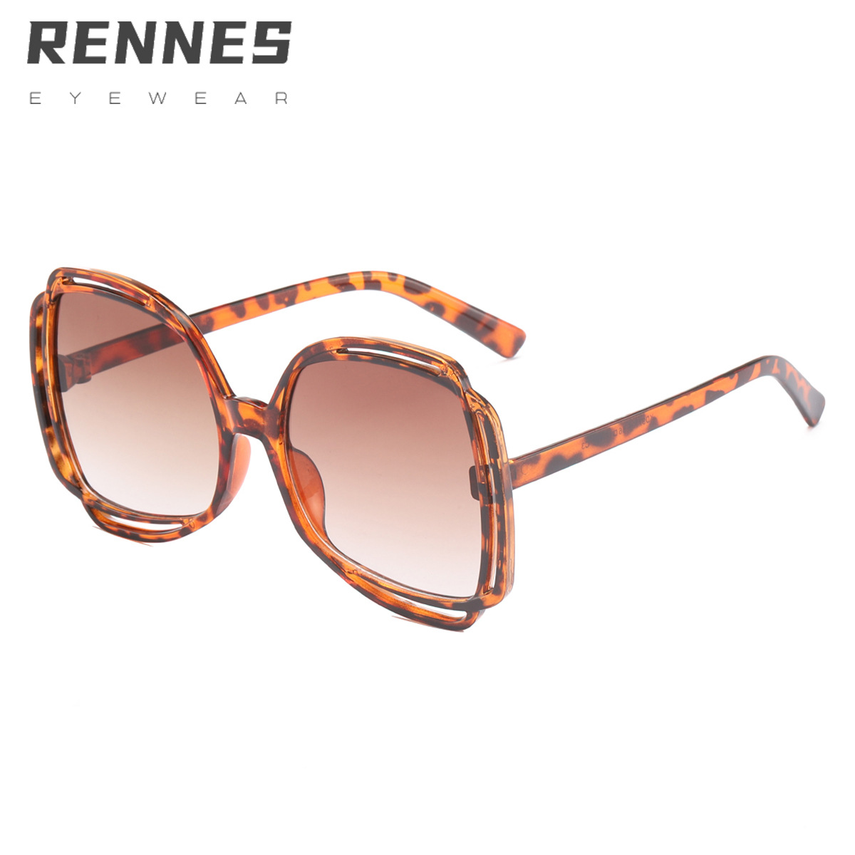 2022 nueva moda europea y americana gafas de sol de Marco grande personalizada Street shot gafas de sol huecas gafas de moda transfronterizas 97105