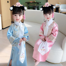 女童汉服裙子套装超仙冬装儿童古装春秋中国风飘逸格格两件套古装