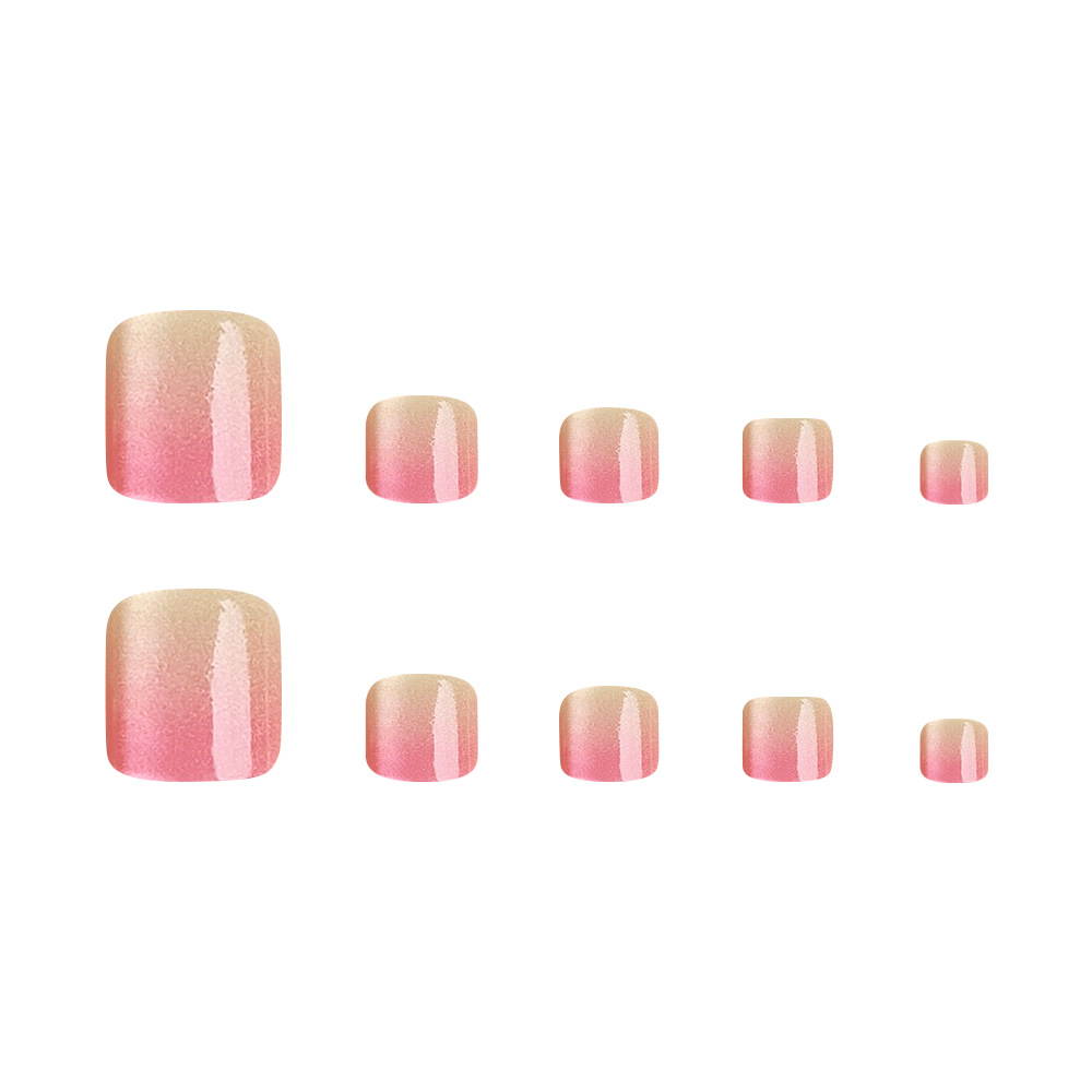 Uña de pata de ojo de gato color rosa, 24 piezas, brillo suave de verano, uñas blanqueadoras transfronterizas, suministro directo.