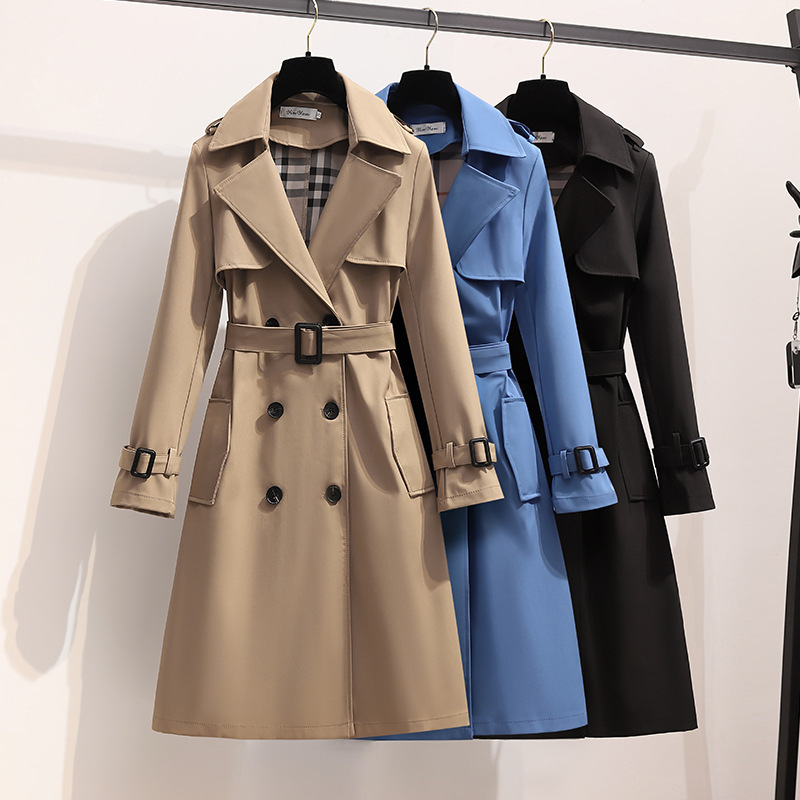 Suit Trenchcoat Women's 2023 Autumn and Winter Loose Slimming British Western Style Chic Style Age-reducing Mid-length Coat Jacket