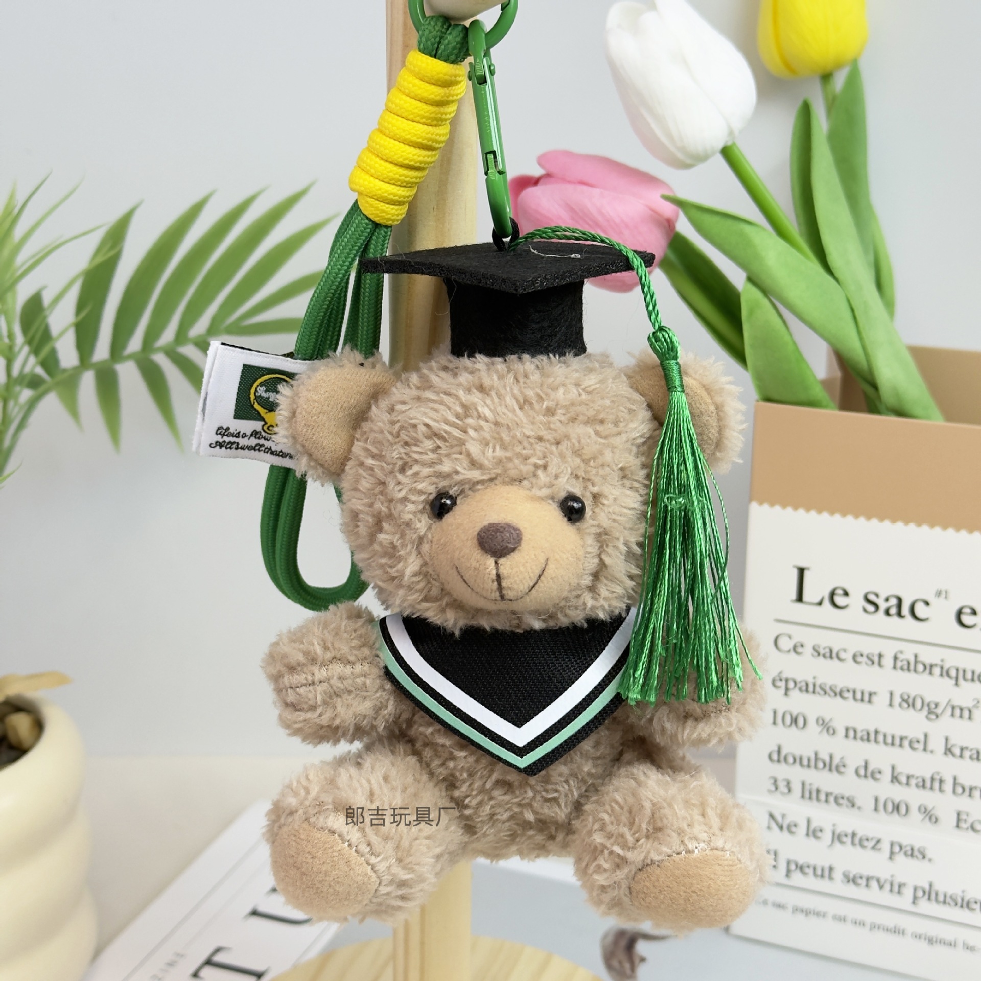 Temporada de graduación oso Teddy Teddy Teddy Teddy sombrero doctor uniformes de regalos impresa logotipo escolar