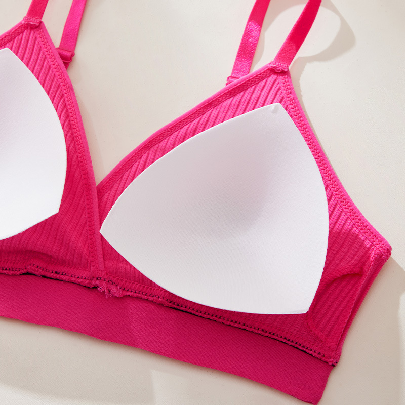 Transfronterizos de viento hilo algodón ropa interior deportiva suave piel de mujer bra interior de verano delgado bra de mujer