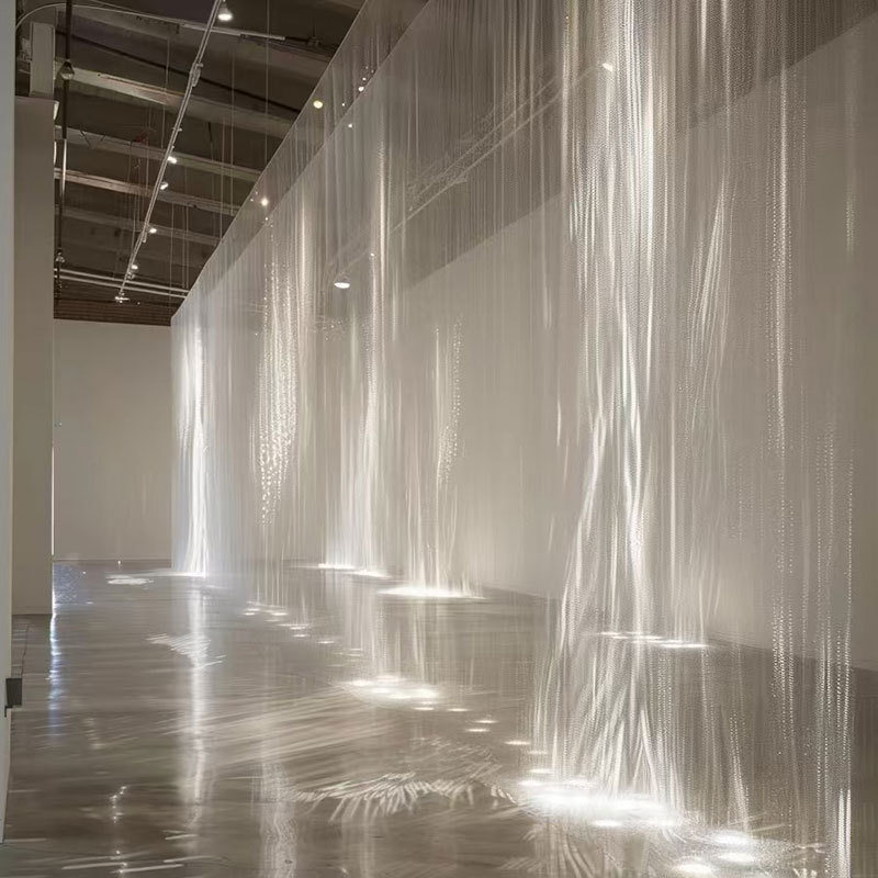 婚庆纱幔婚礼纱幔场景布置水光纱舞台背景装饰流光纱吊顶纱幔白色