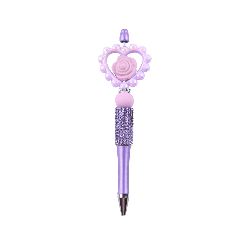 1 Piece Heart Shape Rose Learning Daily PVC Cute Ballpoint Pen display picture 8