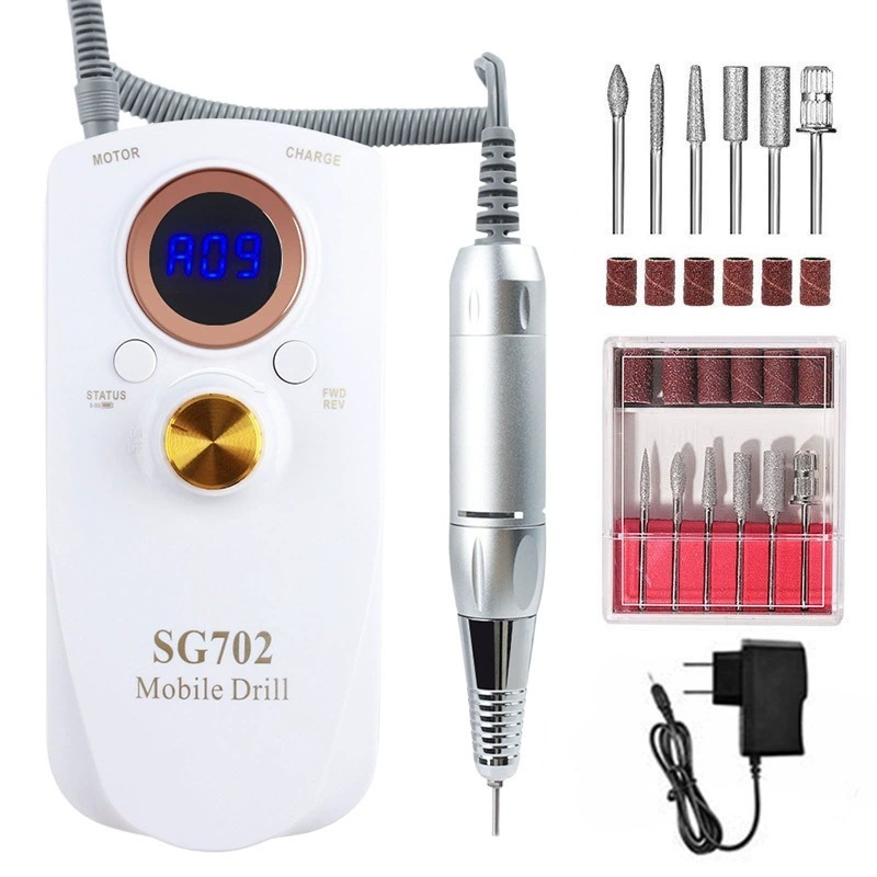 sg702美甲打磨机0-35000转电动修甲卸甲机充电蓄电便携式磨甲器|undefined
