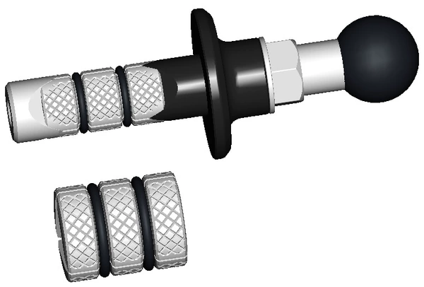 Bike fork, ball head, 17mm