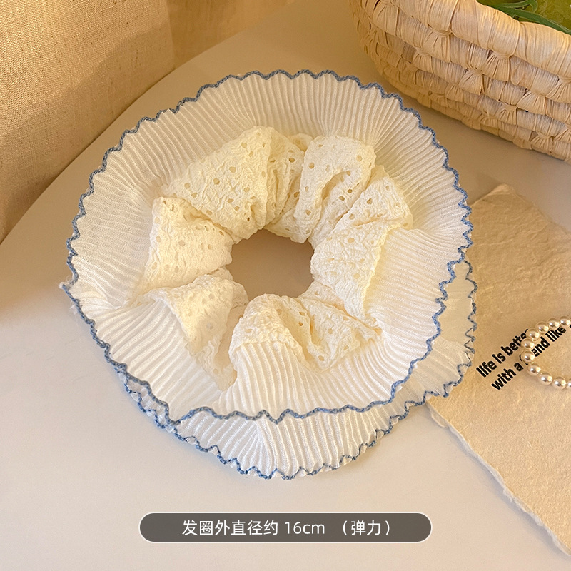 37번* 파란색 레이스 머리끈