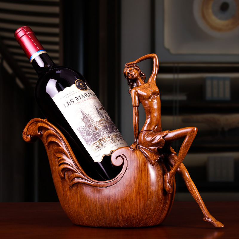 Chinese Creative Beauty Wine Rack Ornaments Fashion Wine Display Wine Rack Household Wine Cabinet Decorations Crafts