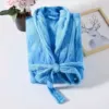 A sky blue robe (same style for men and women)
