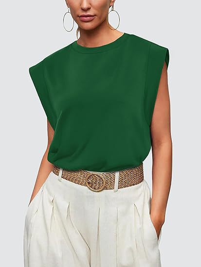 210g Weight Sleeveless Sleeve Length Pullovers Placket Type Raglan Sleeve Sleeve Type Cotton Fabric Type Long Top Length T-shirt Tops Type Holiday, Daily Occasion Round Neck Neckline Loose Fit Type Stripe, Solid Color Pattern Summer, Spring Season Women's Gender Casual Style Wholesale Women's Casual Stripe Solid Color Sleeveless T-Shirts 13