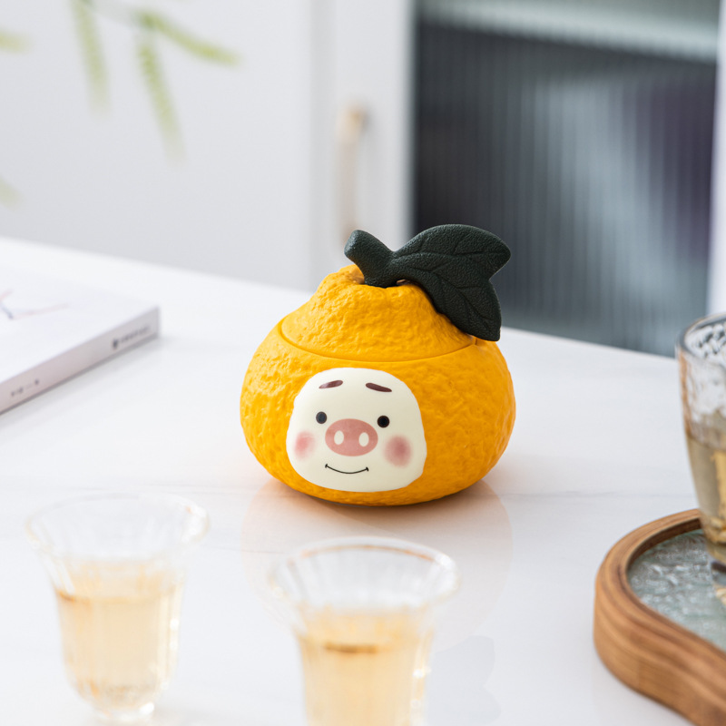 크레용 돼지 그레이트 게달리 세라믹 재떨이 커피 테이블 뚜껑 장식 장식품 방풍 플라이 애쉬 고정 로고