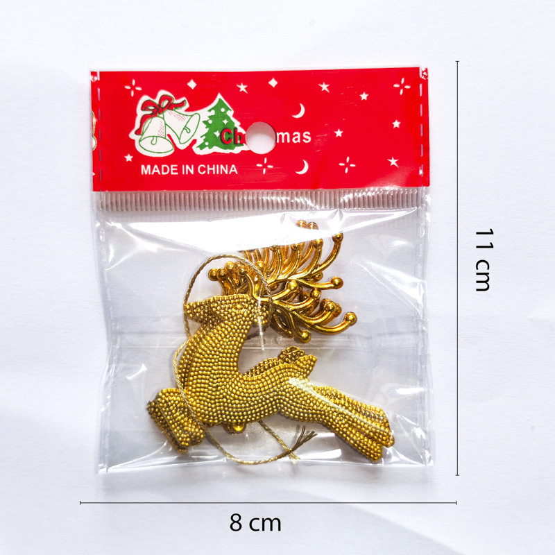 Decoraciones navideñas transfronterizas ciervos navideños colgantes campanas ciervos navideños alces decoraciones del árbol de navidad