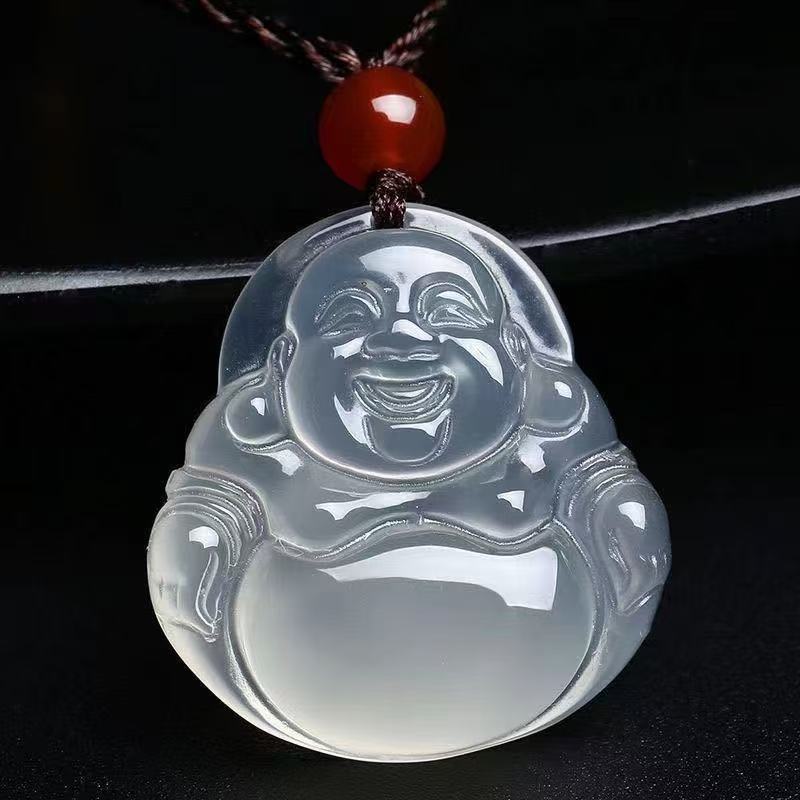 天然白玉髓祥云如意锁吊坠玛瑙平安锁玉石玉器挂件吊坠直播货源|undefined