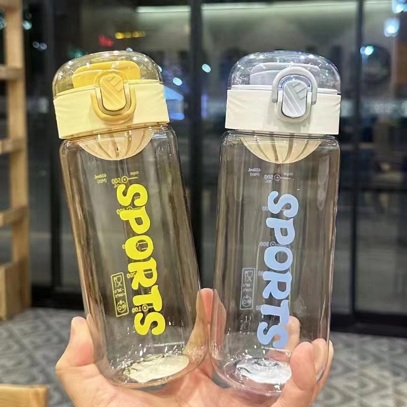 Xinbeidi-6058 taza de plástico nuevo transparente deportes taza de agua 750ml al aire libre viajes beber taza té compartimiento portátil