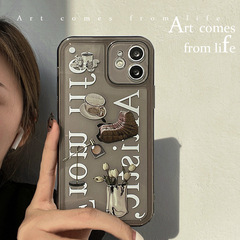 Minimalist cool style suitable for 15 Promax Apple iPhone 13 phone case 11 transparent 8p for men and women XR soft 14 trendy