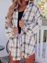 R 28029 Boyfriend Plaid Shirt Ůʿ���ӳ��� �羳����ѷŷ����