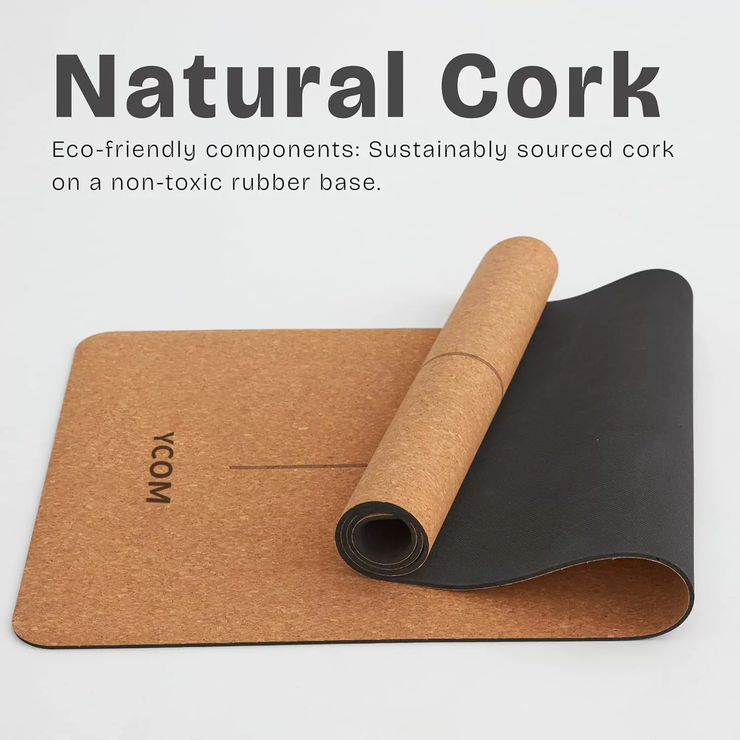 天然橡胶软木瑜伽垫加厚防滑垫跳操健身专用瑜伽垫可激光雕刻logo