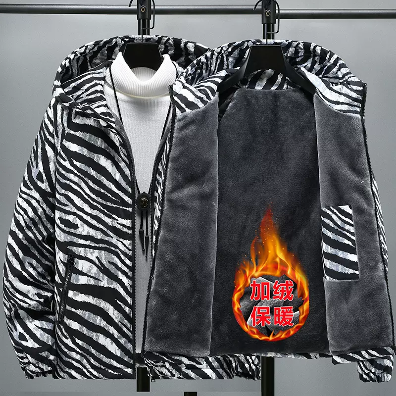 跨境外贸冬季潮流男士棉衣批发情侣装加棉加厚外套连帽棉服棉袄男