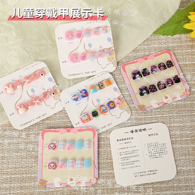 Детская носимая карточка для демонстрации ногтей, бумажная карточка для дизайна ногтей, образец карты, узор для ногтей, реквизит для фотографий, инструмент для упаковки для хранения