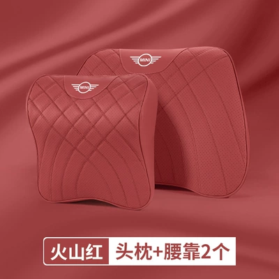 Waist support – backrest COOPER ONE - soft-and-comfortable-headrest-lumbar-support-in-volcanic-red-eco-friendly-and-odorless