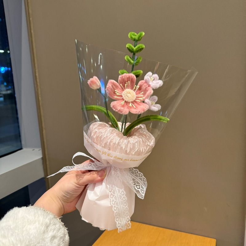 七夕情人节扭扭棒成品花束手工材料包送老师闺蜜教师节礼物花|undefined