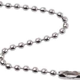 2.4mm粗10cm长波珠链圆珠链 吊牌珠链箱包服饰金属珠链现货批发