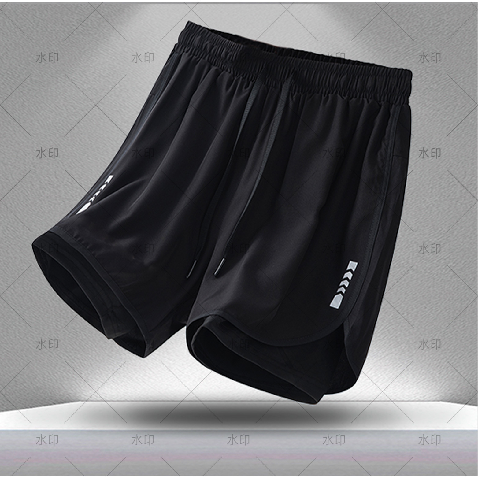 Nuevos pantalones cortos falsos de dos piezas, pantalones deportivos para hombres, pantalones para correr para hombres, pantalones de playa para hombres, pantalones de fitness para hombres, pantalones casuales para hombres, tres puntos para hombres