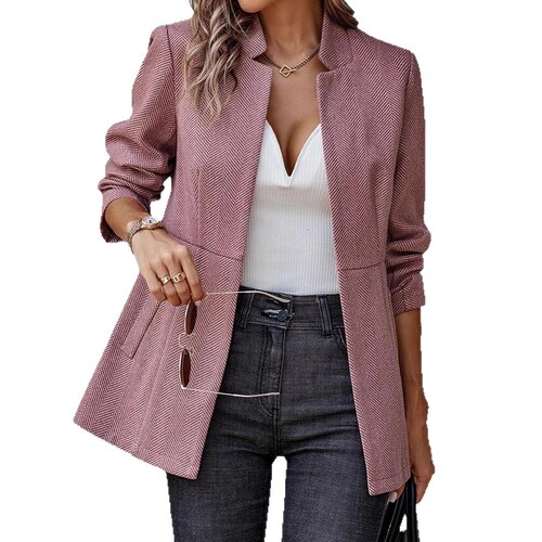 Women's clothing new autumn and winter simple fashionable casual woolen cardigan coat