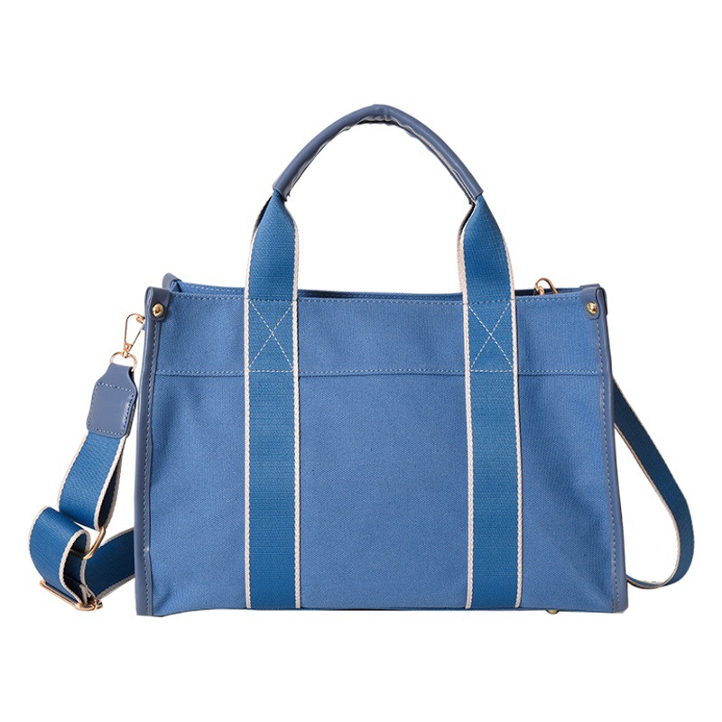 Bolso de lona de gran capacidad para mujer 2024 nuevo estilo coreano simple bolso de mensajero de un solo hombro bolso de viaje casual